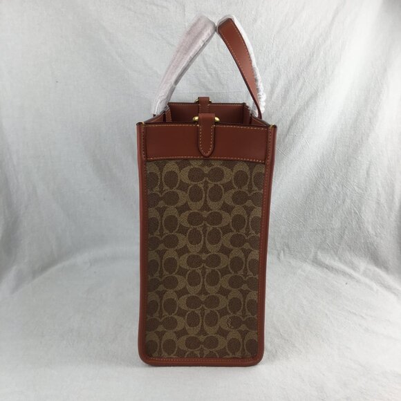 Coach Field Tote In Signature Canvas With Patches - Picture 5 of 11